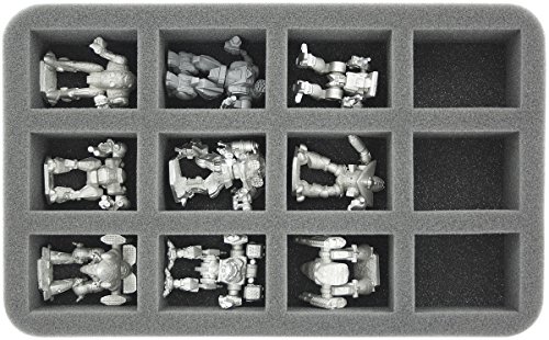 Feldherr HS050BT05 50 mm (2 Inches) Half-Size Foam Tray with 12 Slots for BattleTech Mechs