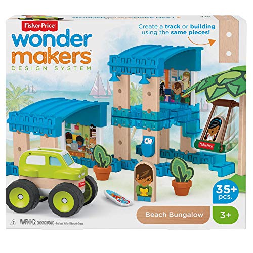 Fisher-Price Wonder Makers Bungalow en la playa, juguetes construcción niños +3 años (Mattel GFJ13) , color/modelo surtido