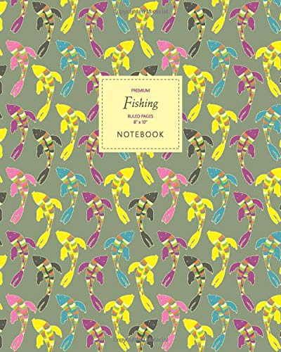 Fishing Notebook - Ruled Pages - 8x10 - Premium Cuaderno (Summer Avocado)