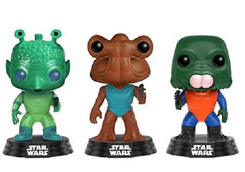 Funko- 3 Pack-Greedo, Hammerhead, and Walrus Man Star Wars Figurinas de Vinilo, Multicolor (0889698114875)