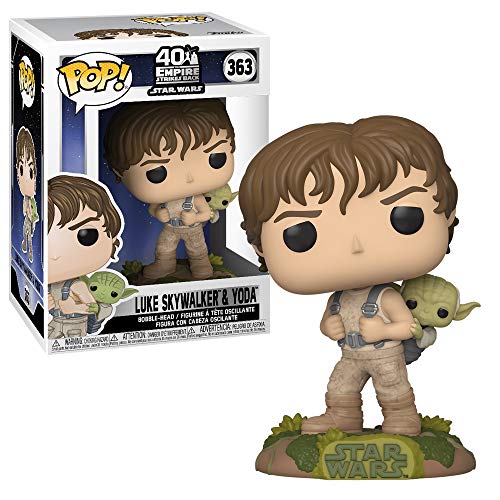 Funko - Pop! Star Wars - Training Luke with Yoda Figura Coleccionable, Multicolor (46768)