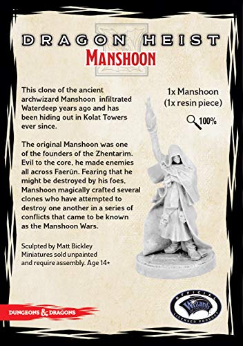 Gale Force Nine D&D: Waterdeep Dragon Heist Manshoon 71068 - Figura de D&D: Waterdeep Dragon Heist