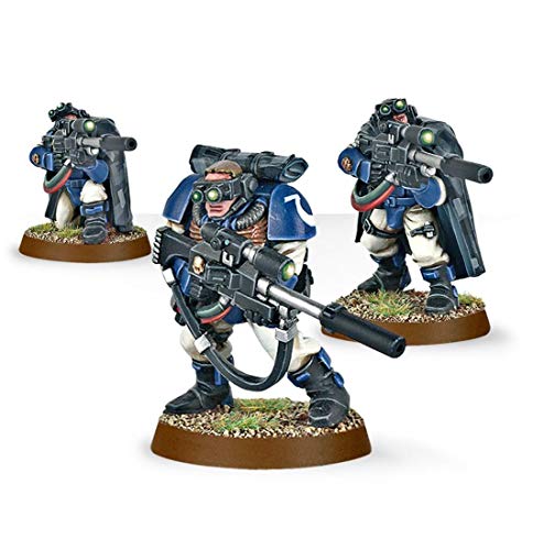 Games Workshop Warhammer 40k Model Miniatures - Space Marine Scout Squad w/ Sniper Rifles