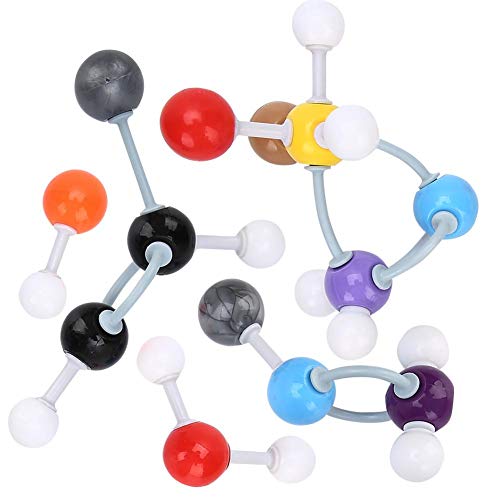 Garosa Kit de Modelo de química Molecular de 445 Piezas, Modelo de átomo 194x, Llave de Enlace 250x, Herramienta de Apertura de Llave 1x, Herramienta de enseñanza de química