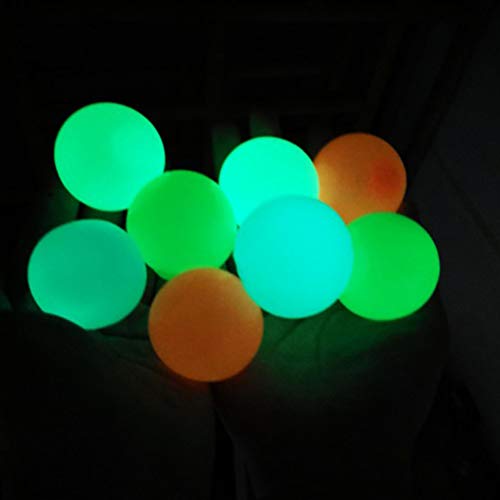 GASF Sticky Wall Balls, BallsBolas de Objetivo pegajosas Fluorescentes,Bolas de Pared para aliviar el estrés,Juguete de descompresión para Adultos niños (4 Piezas)