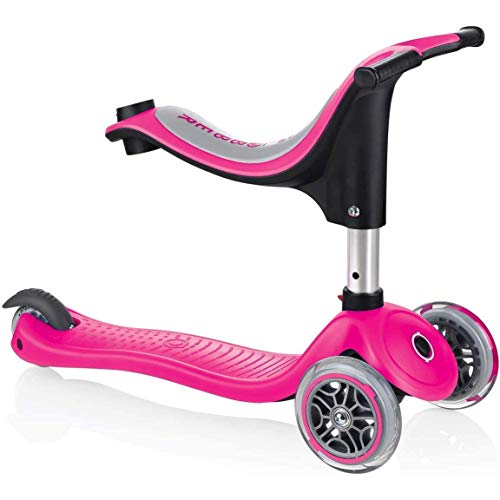 Globber 4-in-1 Patinete 4 en 1 EVO, Infantil, Rosa