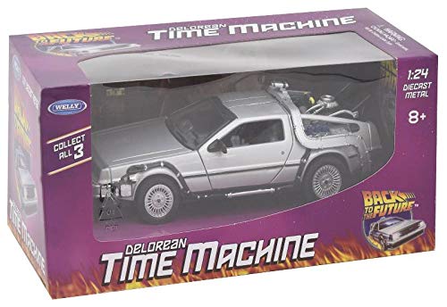 GLOBO Welly Delorean Vuelta al Futuro I Escala 1:24 Medios de Juguete para Coche, Multicolor, 8014966393832