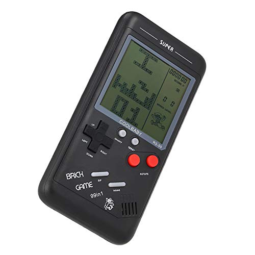 Goolsky RS-99 Consola de Juegos clásicos Juego de Bloques Tetris Juego de Rompecabezas Juegos de Mano Máquina de Juegos de Mano para niños Incorporados 26 Tipos de Juegos