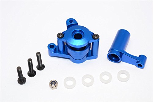 GPM Axial Yeti (AX90026) & Yeti Score (AX90068) Upgrade Parts Aluminium Steering Assembly - 6 Pcs Blue