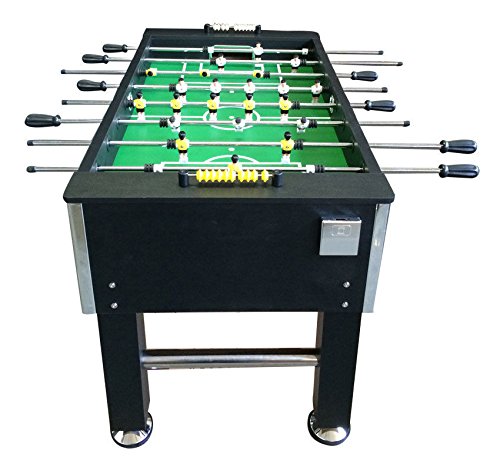 Grafica ma.ro srl Mesa FUTBOLIN Madera Color Negro Modelo Robusto Y Resistente Largo 140 cm x Ancho 88-60 kg Top Class