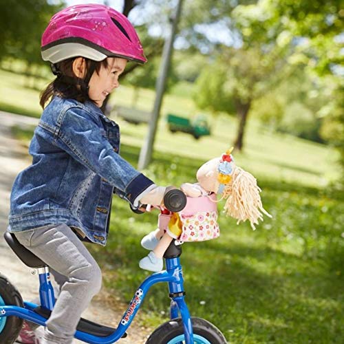 Haba 304109 - Asiento para Bicicleta de muñecas (Cierre de Velcro, para Bicicletas y trineos, para muñecas de 18 Meses), diseño de Flores