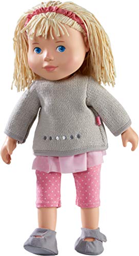 HABA 304889 - Muñeca de Juguete Elisa, muñeca Suave con Cabeza y extremidades de Vinilo, 32 cm, Juguete a Partir de 3 años