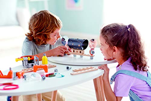 Hape Wooden Building Set with 7 Experiments Junior Inventor Optical Science Lab-Juego de construcción de Madera con 7 experimentos (E3034)