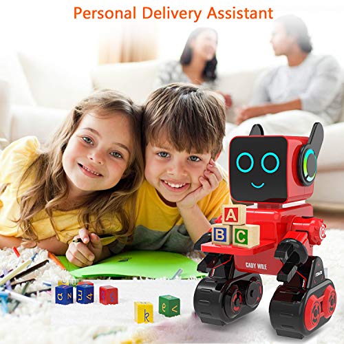 HBUDS Control Remoto RC Robot para Niños, Juguete de Robótica de Control de Sonido Táctil Recargable, Kit de Robot Educativo de Baile Cantante para Niños Niñas