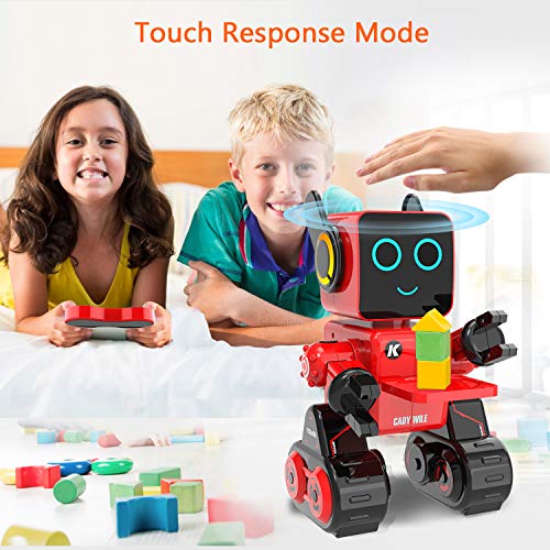 HBUDS Control Remoto RC Robot para Niños, Juguete de Robótica de Control de Sonido Táctil Recargable, Kit de Robot Educativo de Baile Cantante para Niños Niñas