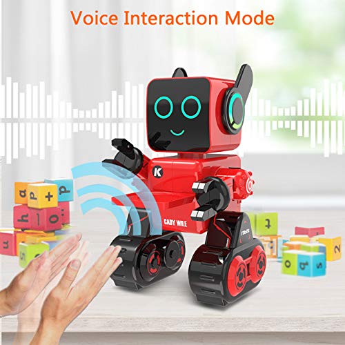 HBUDS Control Remoto RC Robot para Niños, Juguete de Robótica de Control de Sonido Táctil Recargable, Kit de Robot Educativo de Baile Cantante para Niños Niñas