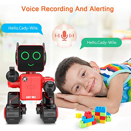 HBUDS Control Remoto RC Robot para Niños, Juguete de Robótica de Control de Sonido Táctil Recargable, Kit de Robot Educativo de Baile Cantante para Niños Niñas