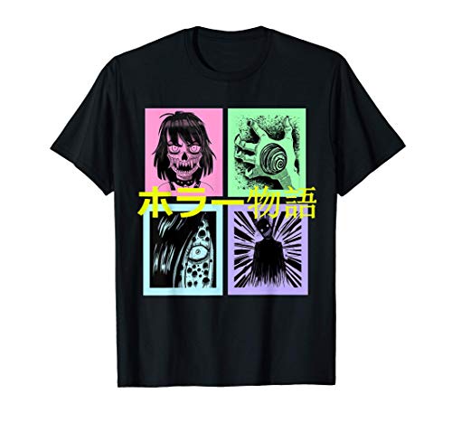 Horror Manga Demon Girl Harajuku Japonés Estética Camiseta