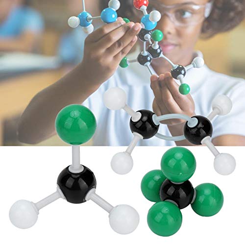 Hztyyier Kit de Modelo Molecular de 179 Piezas Conjunto de Estructura de química inorgánica y orgánica Conjunto de Modelo de Enlace atómico para Estudiante Maestro