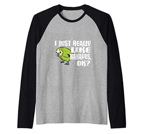 I Just Really Like Kakapos Ok Lindo Disfraz De Kakapo Camiseta Manga Raglan