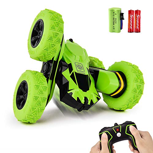 IDEAPARK Coche Teledirigido, 4WD Coche de Control Remoto 2.4 GHz RC Coche Acrobacia Rotación Volteo De 360 ° 6 A 12 Años para Niños Regalos