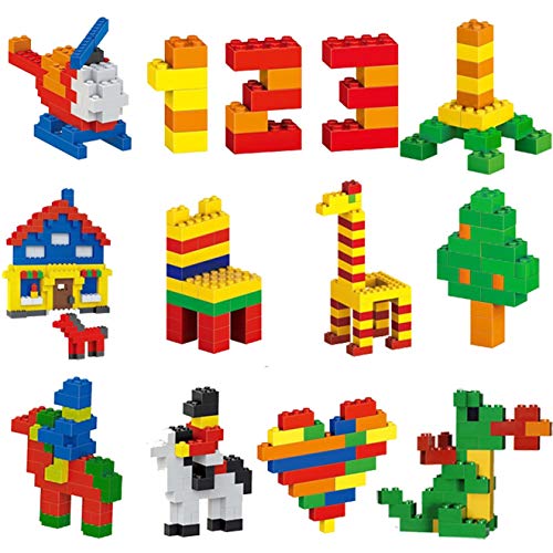 iNeego Bloques de Construcción 1000 Piezas Bloques de Construcción Infantil 3D Juegos de Construcción Ladrillos de Construcción Juguete Colorido Juego para Niños Juguetes Educativos (Set C)