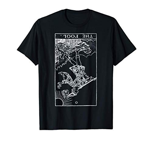 Invertido El Loco Tarot Card Blanco Camiseta