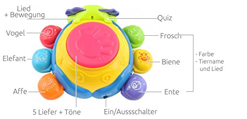 Iso Trade 2905 - Escarabajo de aprendizaje para bebés interactivo
