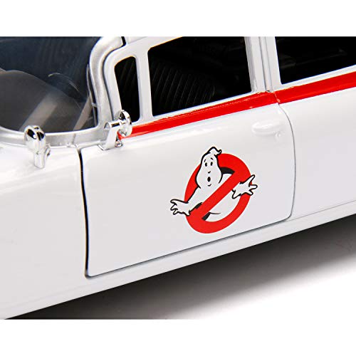 Jada- Cazafantasmas Coche ECTO-1 Metal 1:24 coleccionismo, Color blanco (253235000)