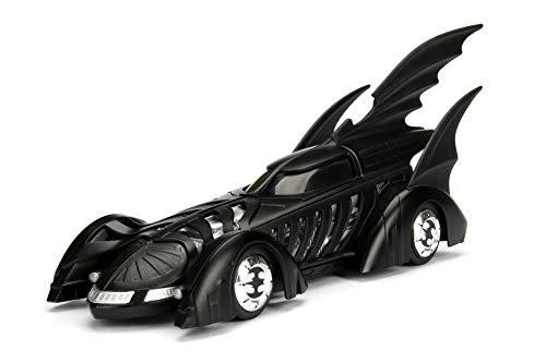 Jada Modelo Batmobile de Batman Forever 22 cm Escala 1/24 con Figura de Batman – 100% Original Oficial DC Comics Toys