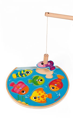 Janod- PUZLE/Juego DE Pesca Speedy Fish, Multicolor (J07088)