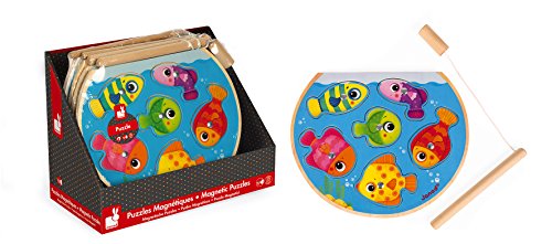 Janod- PUZLE/Juego DE Pesca Speedy Fish, Multicolor (J07088)