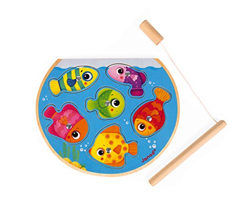 Janod- PUZLE/Juego DE Pesca Speedy Fish, Multicolor (J07088)