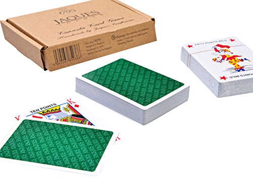 Jaques de Londres Canasta - Premium Luxury Plasti-Cote Jugando Cartas de Canasta - Completo con Hojas de Puntuación de Canasta