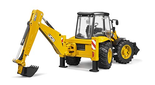 JCB - Excavadora con Doble Pala, acristalada (Bruder 2454)