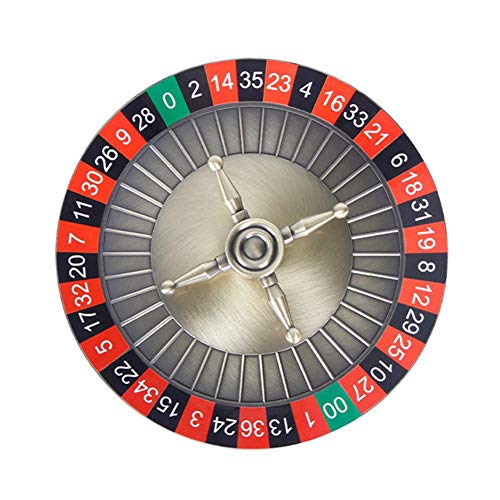 Juego De Ruedas - Juego Giratorio De Ruleta De La Fortuna De Madera, Plato De Aluminio Para Aviones, Torreta De Latón Cromado, Juego De Noche Esencial, Para Eventos Oficiales De Casino Y Salas