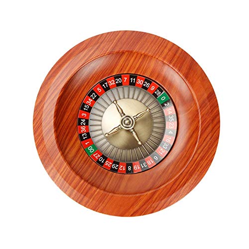 Juego De Ruedas - Juego Giratorio De Ruleta De La Fortuna De Madera, Plato De Aluminio Para Aviones, Torreta De Latón Cromado, Juego De Noche Esencial, Para Eventos Oficiales De Casino Y Salas