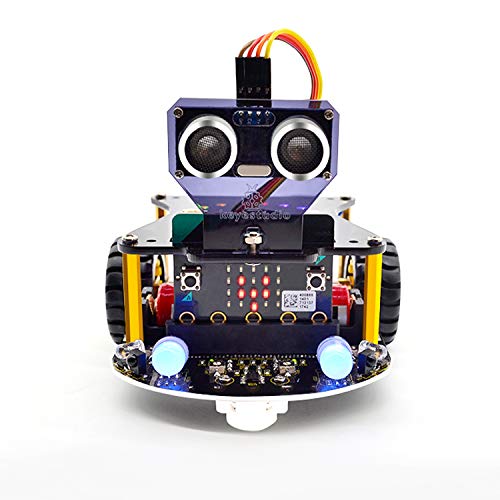 KEYESTUDIO Mini Kit de Coche Robótico para BBC Micro:bit Robótico Stem Kit Juguete Educativo para Niños y Adultos (Excepto Micro:bit)