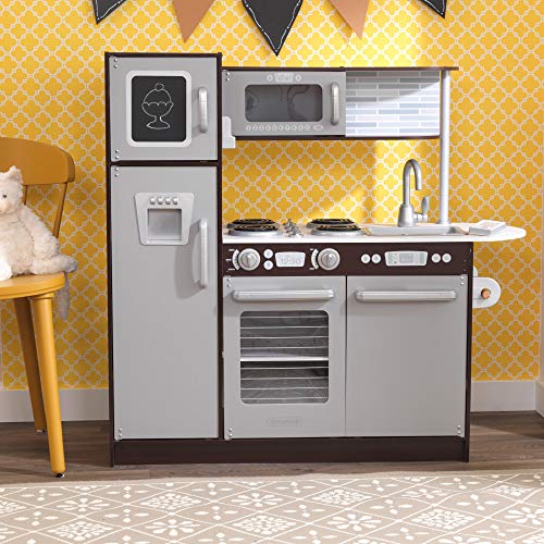 KidKraft- Cocina de juguete de madera Uptown Espresso, para niños , Color Espresso (53260)