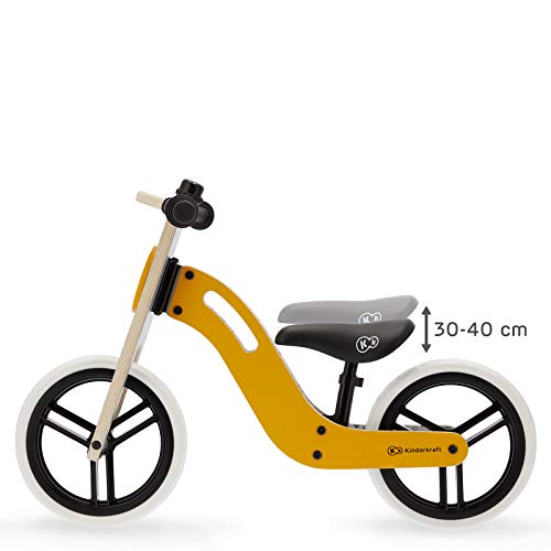 Kinderkraft Bicicleta sin Pedales UNIQ, Ultraligera, de Madera, 2+ Años, color miel