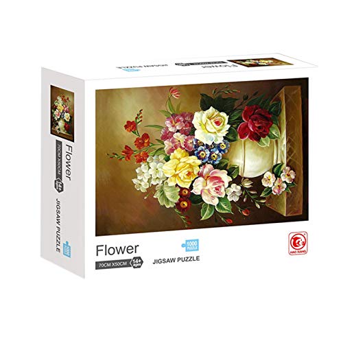 KING JUGUETES Puzzle Jarrón de Flores, puzle de 1000 Piezas, Vase of Flowers Jigsaw, Juego Educativo y Creativo, Rompecabezas para niños y Adultos a Partir de 14 años