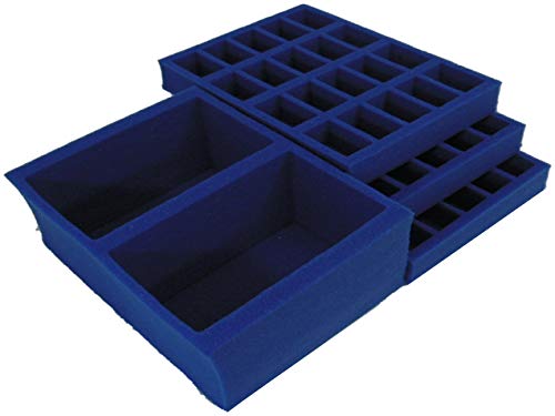 KR Multicase Estándar Caja de aluminio negro con doble tapa con juego de bandeja para Primaris Space Marines: 60 tropas de tamaño intercesor, 2 repulsores/ejecutores repulsores/impulsores.