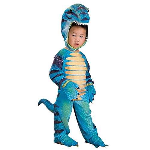 lancoszp Disfraz de Tirano-saurio Rex T-Rex de Halloween Disfraz de Dinosaurio de Carnaval Azul, S