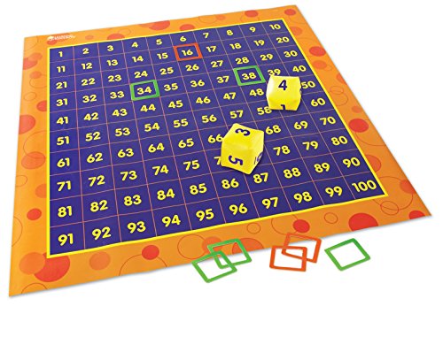 Learning Resources- Hip Hoppin’ Hundreds Activity Mat, Color (LER1100)