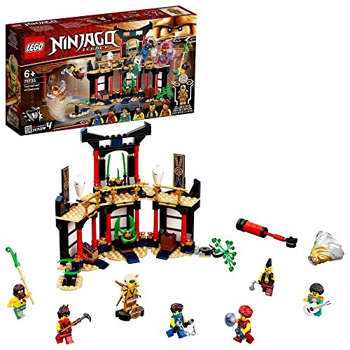 LEGO 71735 NINJAGO Legacy Torneo de los Elementos Set de Construcción de Templo con Arena de Batalla y Figura Dorada Coleccionable del Ninja Lloyd