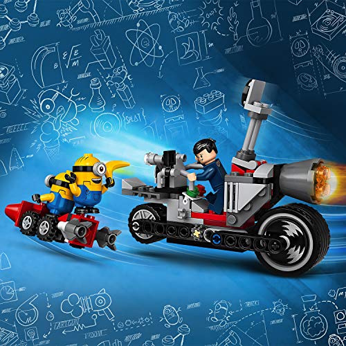 LEGO 75549 Minions Persecución en la Moto Imparable, Juguete de Construcción con Figuritas de Gru, Stuart y Bob