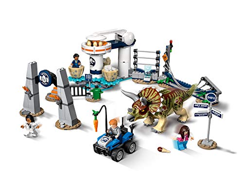 LEGO Jurassic World - Caos del Triceratops Juguete de construcción de Dinosaurios Inspirado en las Películas de Jurassic World, Novedad 2019 (75937)