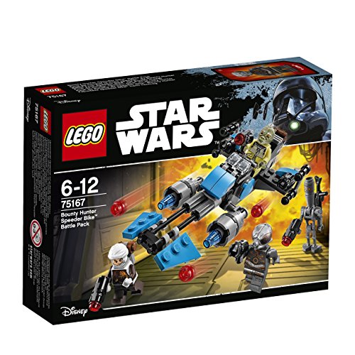 LEGO Star Wars - Pack De Batalla Speeder Bike De Bounty, Juguete de Construcción con Vehículo Espacial de la Guerra de las Galaxias (75167)