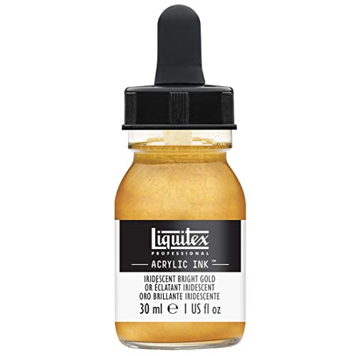 Liquitex Tinta Acrílica Ink Profesional Frasco 30 ml, Oro Iridiscente, Dorado