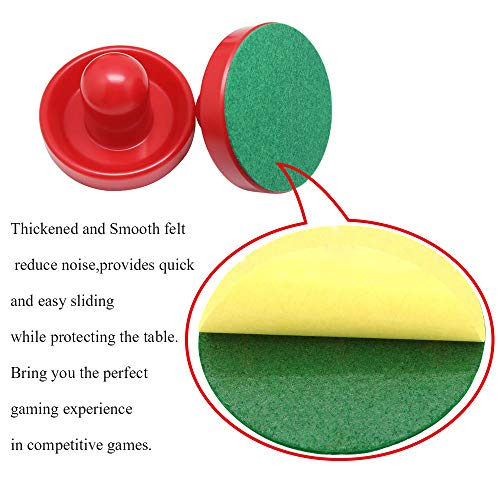 LZYMSZ Air Hockey Pushers & Pucks Set, 6 Juegos de Peso Ligero Air Hockey Pucks de reemplazo y Deslizador Empujador para Equipos de Mesas de Juego (Tamaño Pequeño / Mediano / Grande)